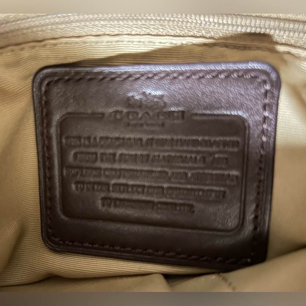 Coach Signature File Crossbody Bag - Brown/Khaki Canvas - Picture 6 of 10